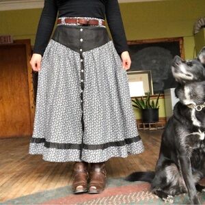 Gunne Sax Inspired Maxi Skirt Handmade from Vintage Fabric